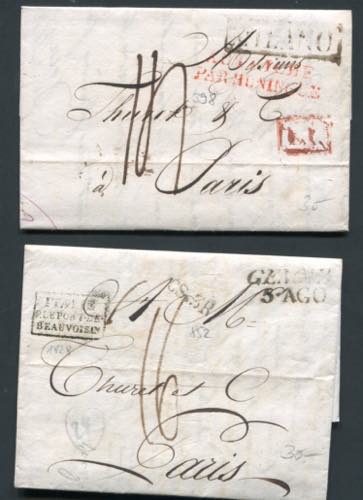 1824/26 Prefilatelia n.  2 lettere ... 