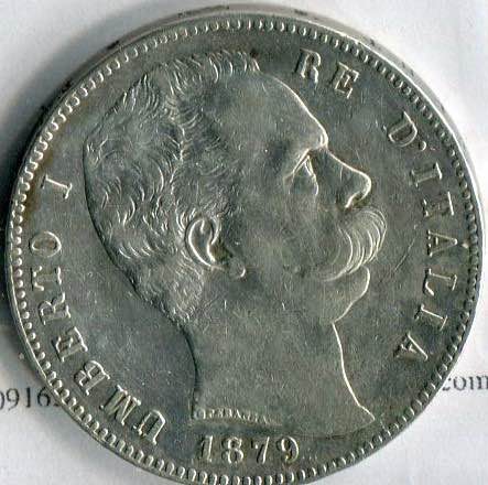Coins - Umberto I - 1879 - Lire 5, ... 