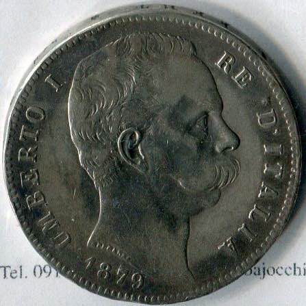 Coins - Umberto I - 1879 - Lire 5, ... 