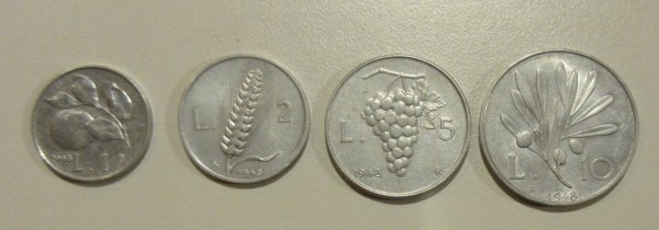 Monete - 1948 - Le 4 monete da ... 