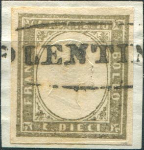 1861 Lentini, ovale con fregi, (R3) ... 