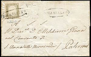 1861 Marsala ovale con fregi, (R1) ... 