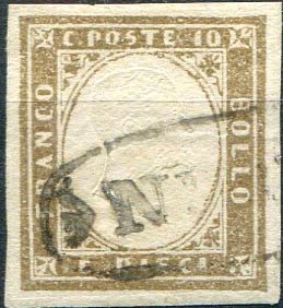 1861 Nicosia, ovale con fregi, (R1) parziale ... 