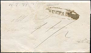 1861 Cefalù, ovale con fregi, su lettera ... 