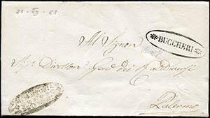 1861 - Buccheri, ovale con fregi, (R2), su ... 