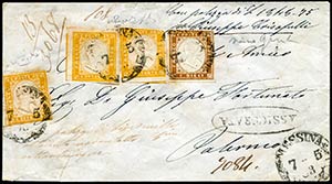1863 Lettera assicurata per £. 1846,75 ... 