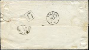 Cent. 45 - Tre porti - Isnello 1863, cerchio ... 