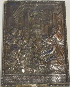 1661 - High relief in silver. Nativity, foil ... 