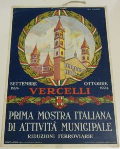 Pubblicità - 1924 - Vercelli - Prima mostra ... 