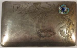 Card holder in 800/1000 silver, with liberty ... 