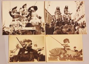 Carnival of Acireale 1937 - Set of 4 large ... 