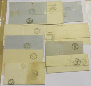 1861/63 - Lot of 10 franked letters from the ... 
