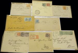1876/1915 - Lotto di 13 lettere affrancate, ... 