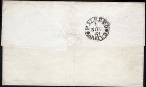 By sea 1861 - Envelope of letter from Naples ... 