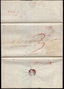 1852 - Lettera da Palermo del 9 ottobre e ... 
