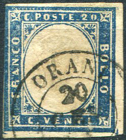 1861 - Orani, double circle annuler of c. 20 ... 