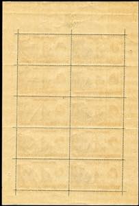 1946 - UNRRA sheetlet of 10 copies, n. 6, ... 