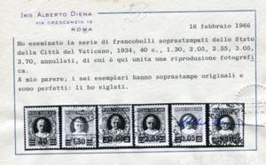 1934/37  - Serie Provvisoria, n. 35/40 ... 