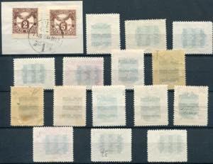 1919/21 - Postage due, lot of 17 used ... 