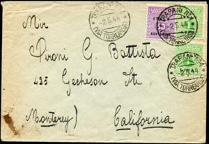 02/05/1944 - Lettera da Trapani per Monterey ... 