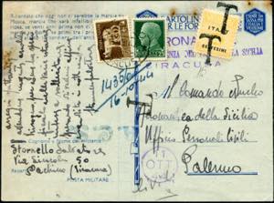 05/10/1944 - Cartolina postale da Siracusa ... 