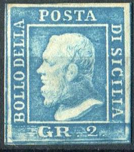 1859 - 2 grana azzurro ... 