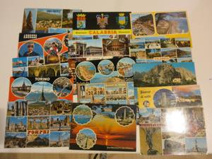 Lot of 90 postcards, mostly large format in ... 