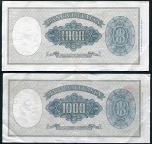 1,000 Lire Italy (Medusa), 09/14/1961 Carli ... 
