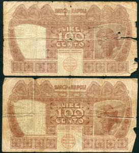 Banco di Napoli - 100 Lire Rate, 10/11/1908, ... 