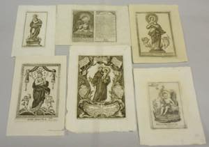 Lot of 6 prints in parchment paper with ... 