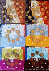 France - Collection of BU and BU coin sets ... 