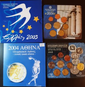 Greece - Collection of BU coin sets from ... 