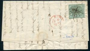 1855 - Letter dated 9 January for Rome, tax ... 