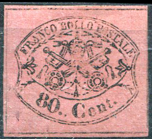 1867 - Cent. 80 rosa ... 