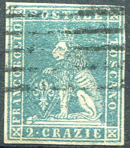 1851/52 - 2 cr. azzurro ... 