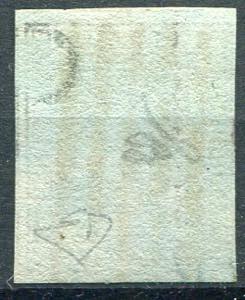 1851/52 - 4 cr. green on gray, n. 6, used. ... 