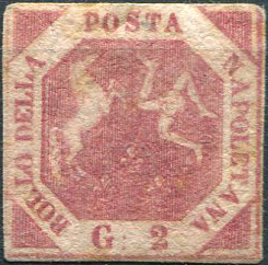 1858 - 2 grana, rosa ... 