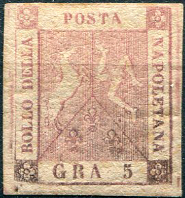 1858 - 5 brownish pink ... 