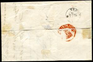 1860 - Letter with text from Solmona to ... 