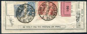 1930 - Ricevuta di pacco postale con ... 