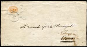 1866 - Piego di lettera senza testo del mese ... 