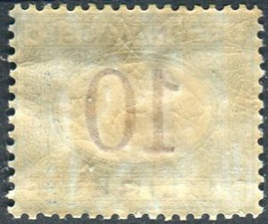 1890/94 - Segnatasse lire 10 azzurro e ... 