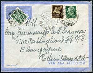 1941 - Airmail letter to Military Post 68.A ... 