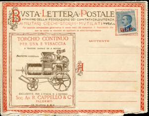 1921 - Busta Lettera Postale con c. 25 ... 