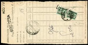 1944 R.S.I., postal form Mod. 77, from ... 
