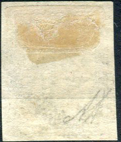 1852 - Cent. 10 bianco, n. 2 usato. Cat. 350