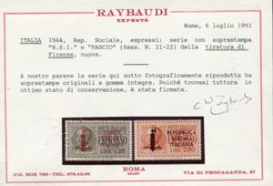 1944 - Espressi, with R.S.I. overprint and ... 
