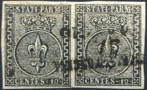 1852 - Cent. 10 bianco, ... 
