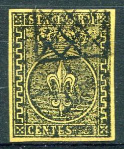 1852 - Cent. 5 giallo ... 