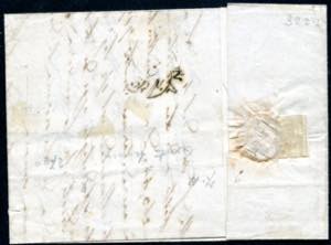 1854 - Letter with text from Parma to ... 